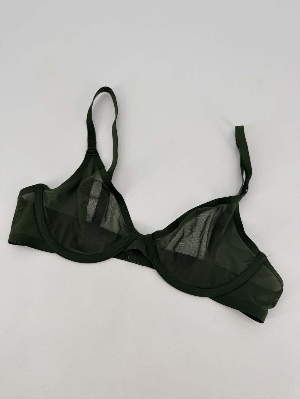 CUUP Green Mesh Plunge Bra 36B